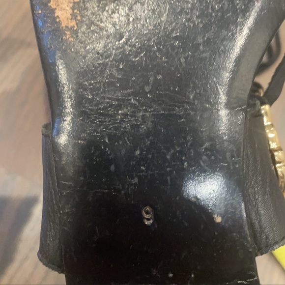 Thomas Wylde Gold Skull Wrap Sandals - Picture 6 of 9